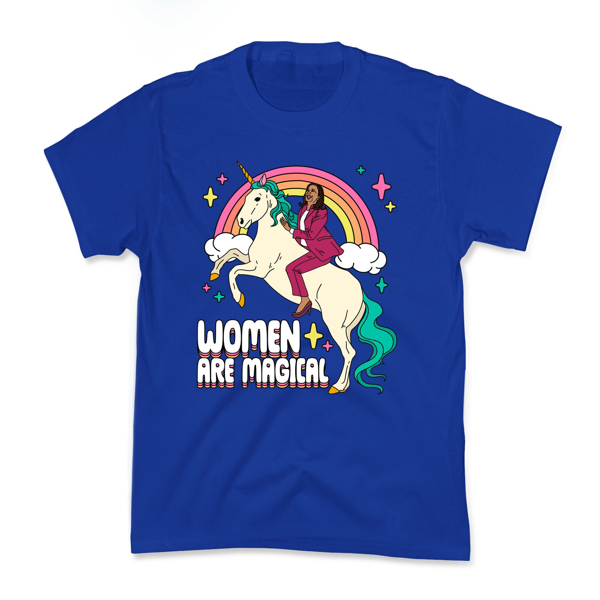 Women are Magical Kamala Harris Unicorn Kids Tee